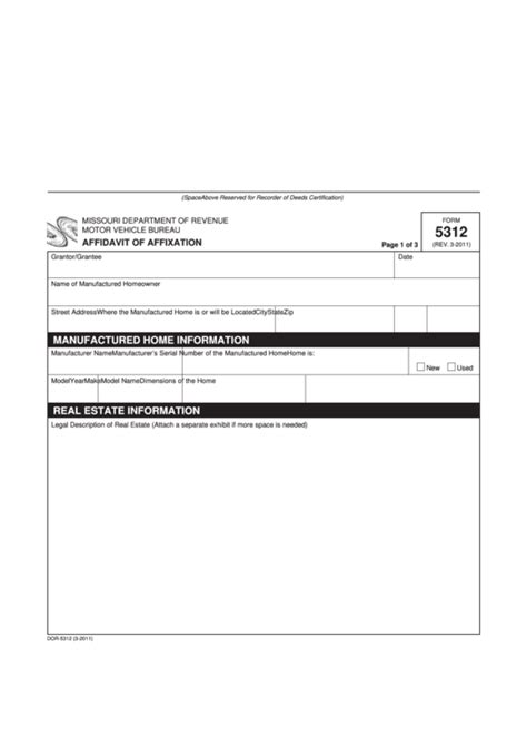 form 5312 affidavit of affixation.